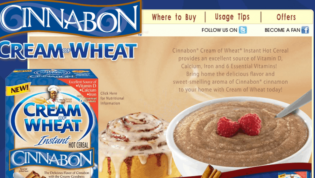 cream of wheat cinnabon
