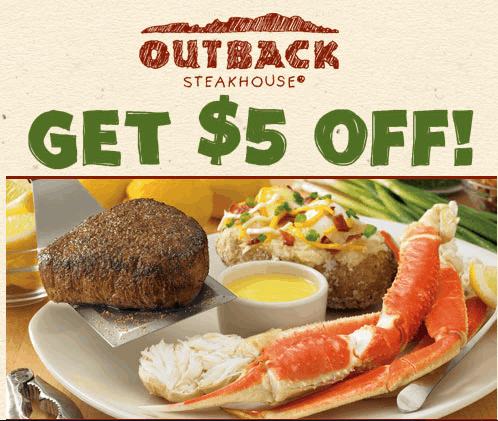 Outback: $5 Off Two Entrees
