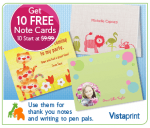 vistaprint note cards