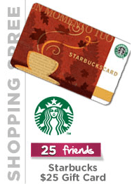 FREE $25 Starbucks Gift Card