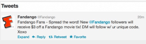 Fandango tickets