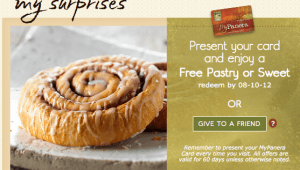 free panera pastry