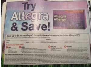 FREE Allegra Allergy with Mail In Rebate