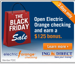 HURRY! FREE $125 Bonus from ING Direct