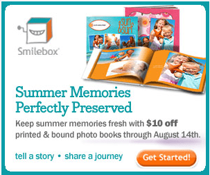 Save $10 on Smilebox Photo Books!