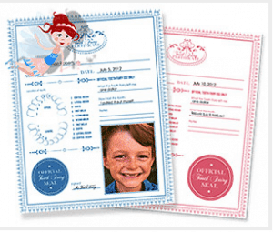 free Tooth Fairy Certificate from Smilebox