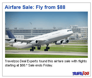 Flight Deals from TravelZoo