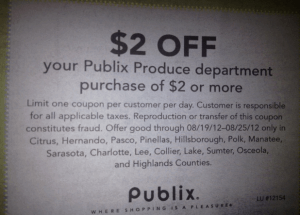 Publix Shoppers: $2 off any Publix Produce Purchase of $2 or More