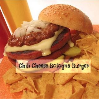 Chili Cheese Bologna Burger