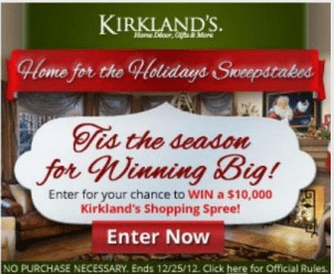 Kirklands 10 000 Sweepstakes 10 Off Coupon   Screen Shot 2012 11 27 At 8.08.40 AM 