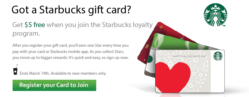 Starbucks: FREE $5