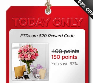 FREE $20 FTD.com Reward Code