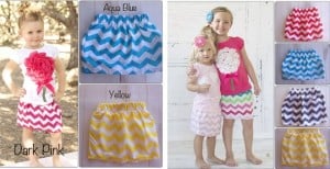 Girls Chevron Skirts