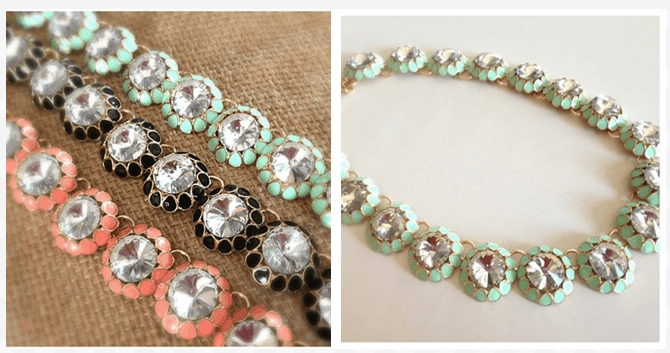 J CREW INSPIRED CRYSTAL CUPCAKE NECKLACES