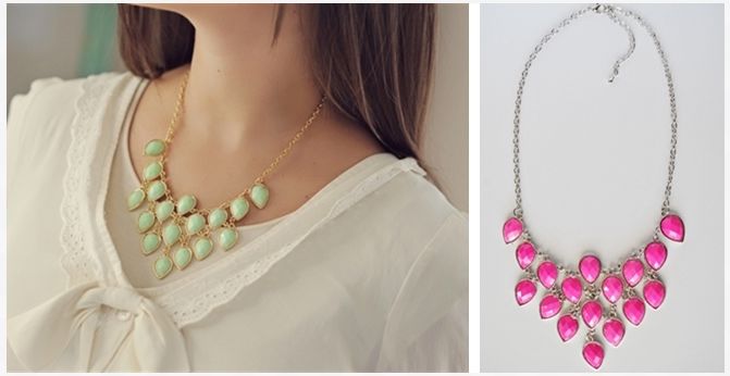 Teardrop Statement Bubble Necklaces