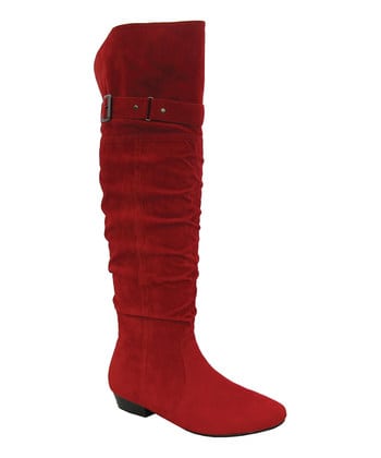 Slouchy Red Boot