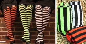 Striped Halloween Tights