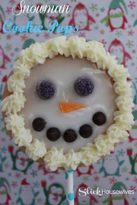 Christmas Snowman Cookie pops recipe