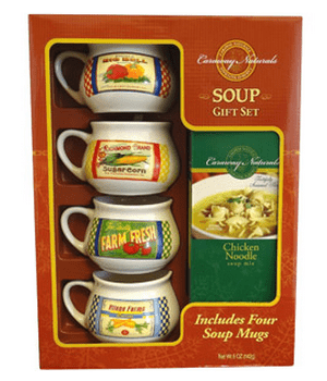 Nostalgic Soup Bowls Box Gift Set with Chicken Noodle Soup Mix by Caraway  Naturals, 5oz, 1ct 