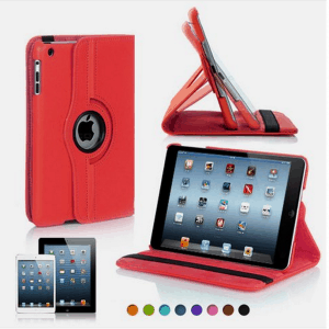 Leather iPad Case with Swivel Stand