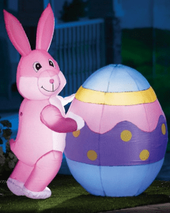 Easter Bunny And Egg Lighted Inflatable Yard Decor By Collections Etc