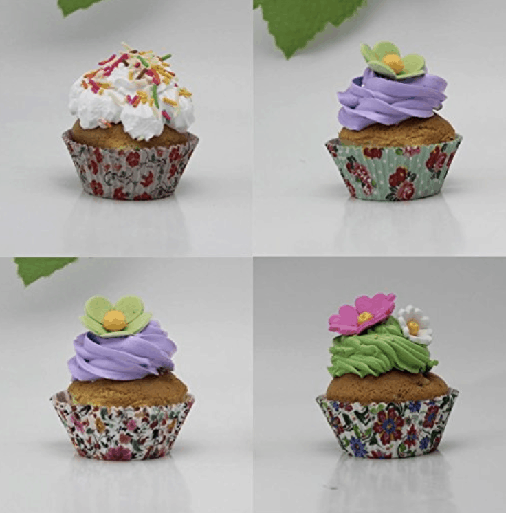 SophieBella 8 kinds Flower Muffin Liner Cupcake