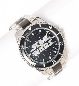 Silver 'Star Wars' Logo Watch - Men