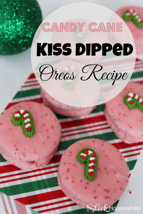 Candy Cane Kiss Dipped Oreos Recipe