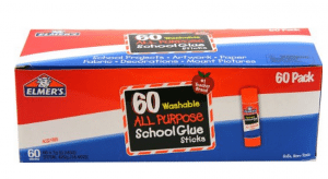 Elmer's Washable All-Purpose School Glue Sticks 60-Pack