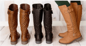 Quilted Back Riding Boots