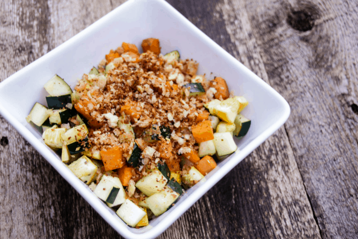 Summer Squash, Zucchini & Sweet Potatoes with Garlic Breradcrumbs-5