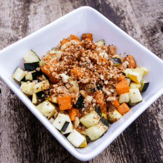 Summer Squash, Zucchini & Sweet Potatoes with Garlic Breradcrumbs