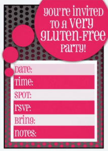 gluten free party invitations