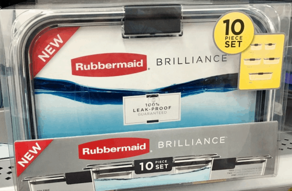 10-piece set of Rubbermaid BRILLIANCE