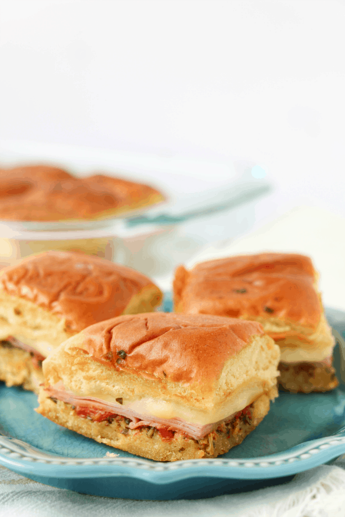 Easy Pesto Ham Slider Sandwiches Recipe - Feed a Crowd