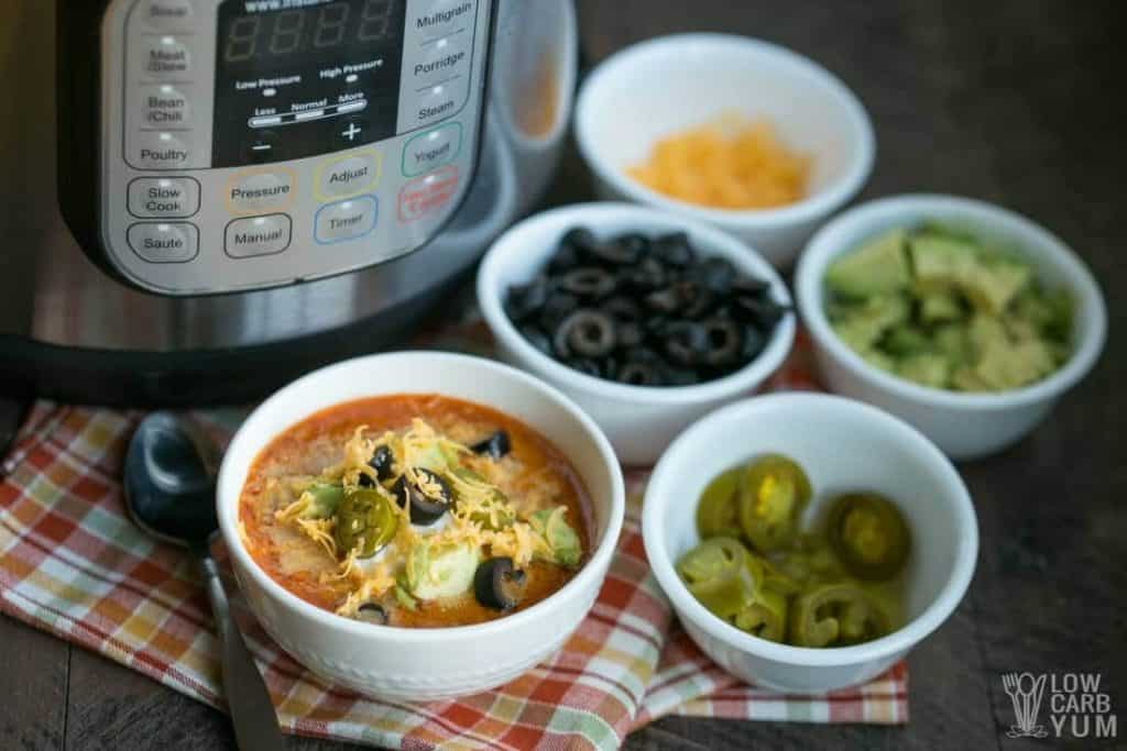 Instant Pot Low Carb Taco Soup with Cream Cheese Recipe