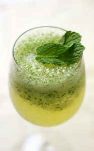 Frosty Coconut Mint Green Tea Mocktail Recipe