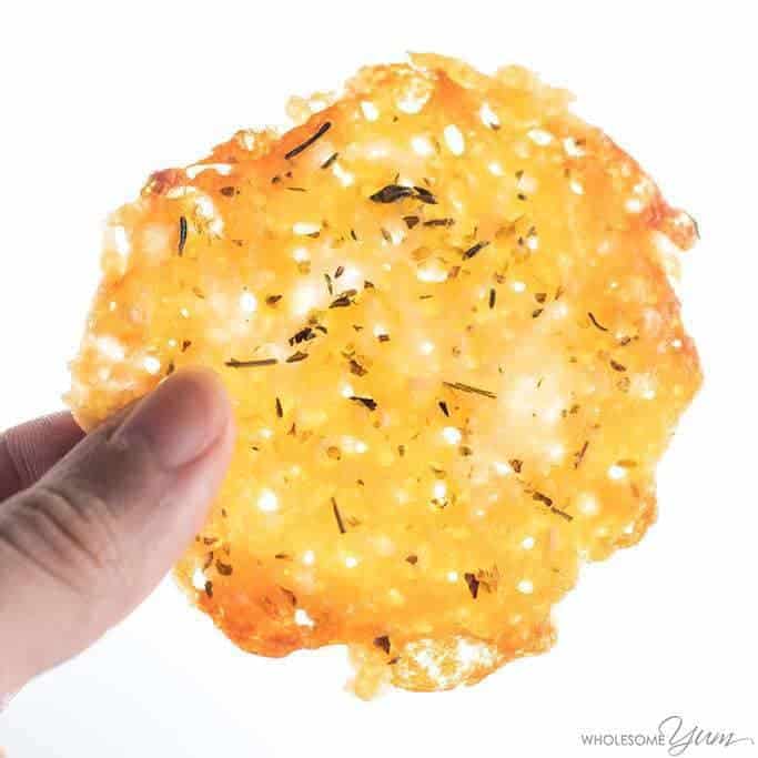 Baked Cheddar Parmesan Crisps 